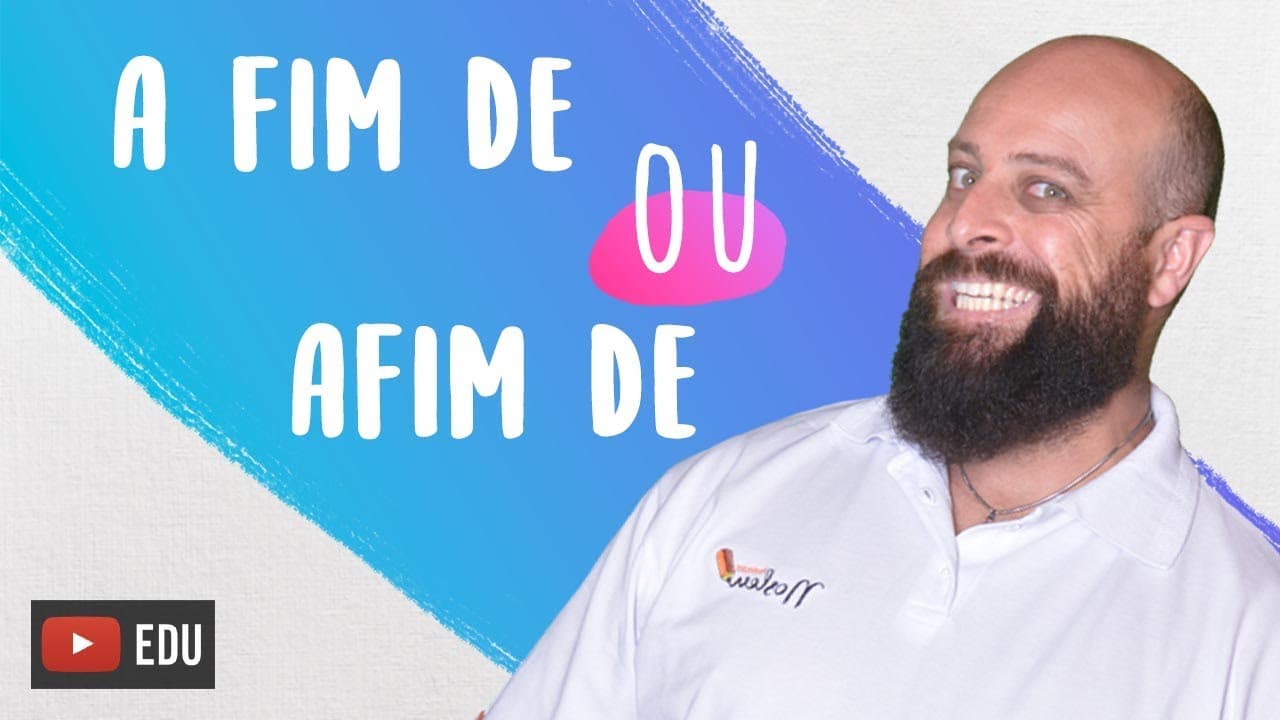Thumbnail: "Afim" ou "A Fim"?! Professor Noslen explica!