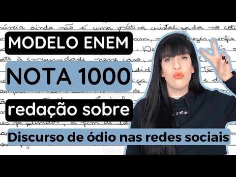 Thumbnail da aula: Escrevendo uma redação sobre discurso de ódio nas redes sociais