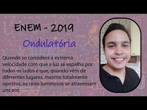 Thumbnail da aula: ENEM 2019 - Quando se considera a extrema velocidade com que a luz se espalha por todos os lados e