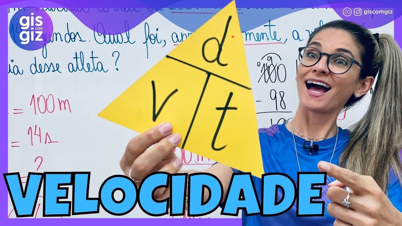 Thumbnail: VELOCIDADE MÉDIA | RAZÕES ESPECIAIS | \Prof. Gis/