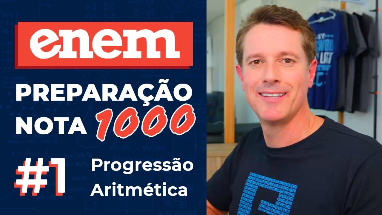 Thumbnail: ENEM: preparação nota 1000 ✅ Progressão aritmética