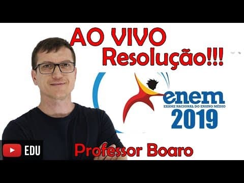 Thumbnail da aula: GABARITO e RESOLUÇÃO ENEM 2019 - FÍSICA - Professor Boaro