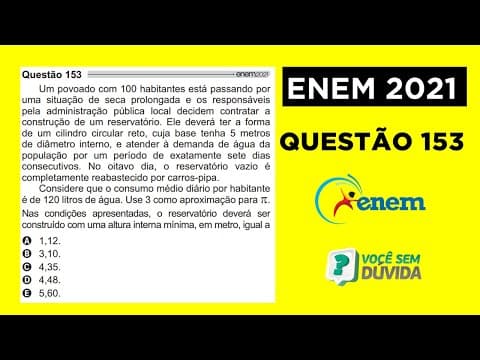 Thumbnail da aula: Um povoado com 100 habitantes está passando por uma situação de seca prolongada e os responsáveis