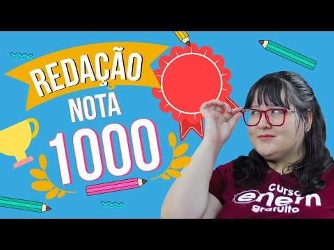 Thumbnail da aula: COMO TIRAR NOTA MIL NA REDAÇÃO DO ENEM