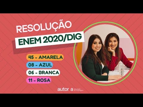 Thumbnail da aula: Enem 2020 (digital) - Autoria Linguagem - Questão 45 | Linguagens, prova amarela
