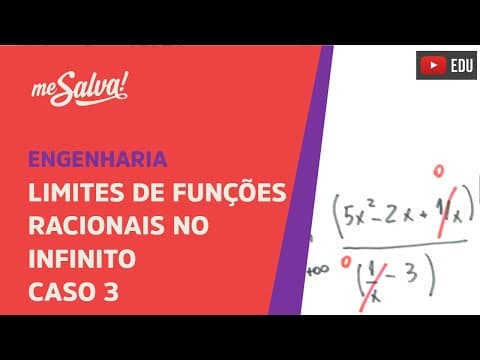 Thumbnail da aula: Me Salva! LIM13 - Limites de funções racionais no infinito - caso 3