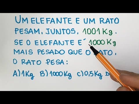Thumbnail da aula: 🔥 HELP MATEMÁTICA BÁSICA - O problema do Rato e do Elefante