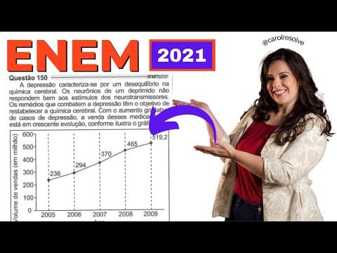 Thumbnail da aula: Resolução ENEM 2021 | Questão 150 | Prova Azul | A depressão caracteriza-se
