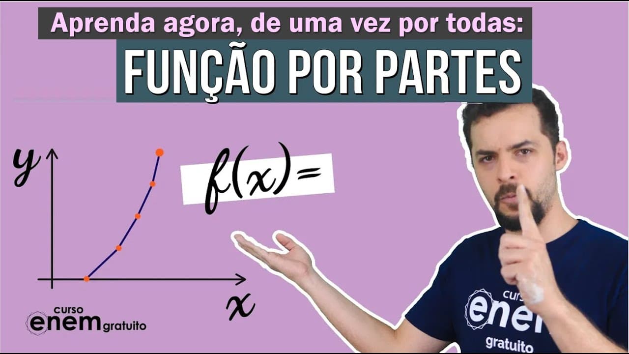 Thumbnail: FUNÇÃO POR PARTES: regra, como interpretar e resolver | Matemática para o Enem. Lucas Borguesan