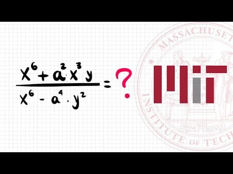 Thumbnail da aula: Resolvendo uma questão do MIT só com MATEMÁTICA BÁSICA