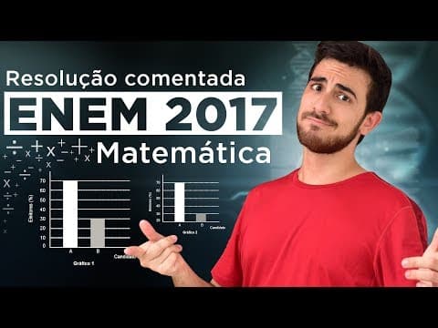 Thumbnail da aula: Resolução do ENEM 2017 (Matemática) - GRÁFICOS DE PESQUISA ELEITORAL | Questão 30/45