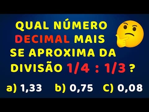 Thumbnail da aula: 😱VOCÊ SABE DIVIDIR E TRANSFORMAR FRAÇÃO EM DECIMAL?