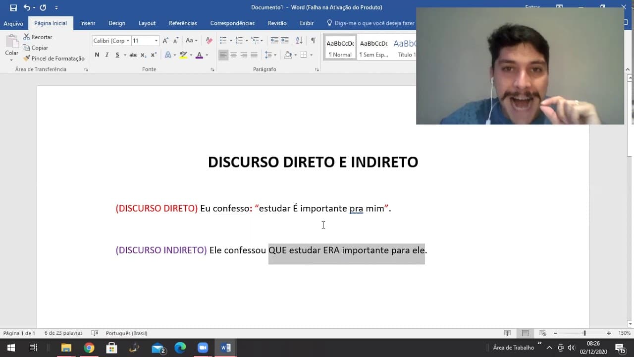 Thumbnail: UFRGS Português - Discurso Direto e Indireto