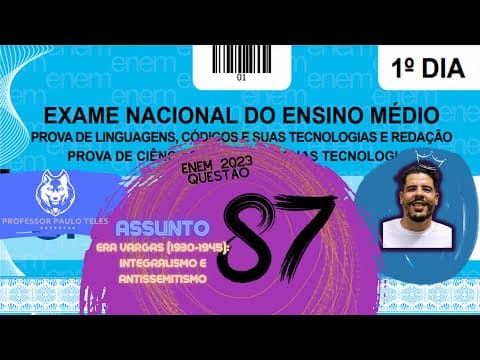 Thumbnail da aula: Resolução Enem 2023 - Humanas Questão 87