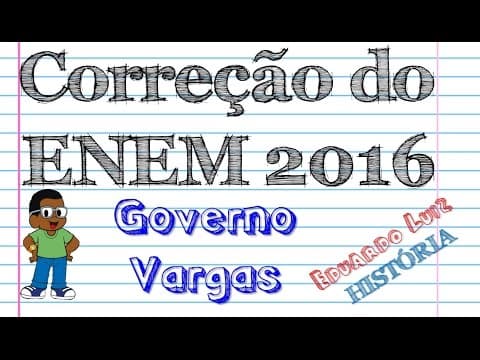 Thumbnail da aula: Gabarito e Correção ENEM 2016 Era VARGAS - Questão de História