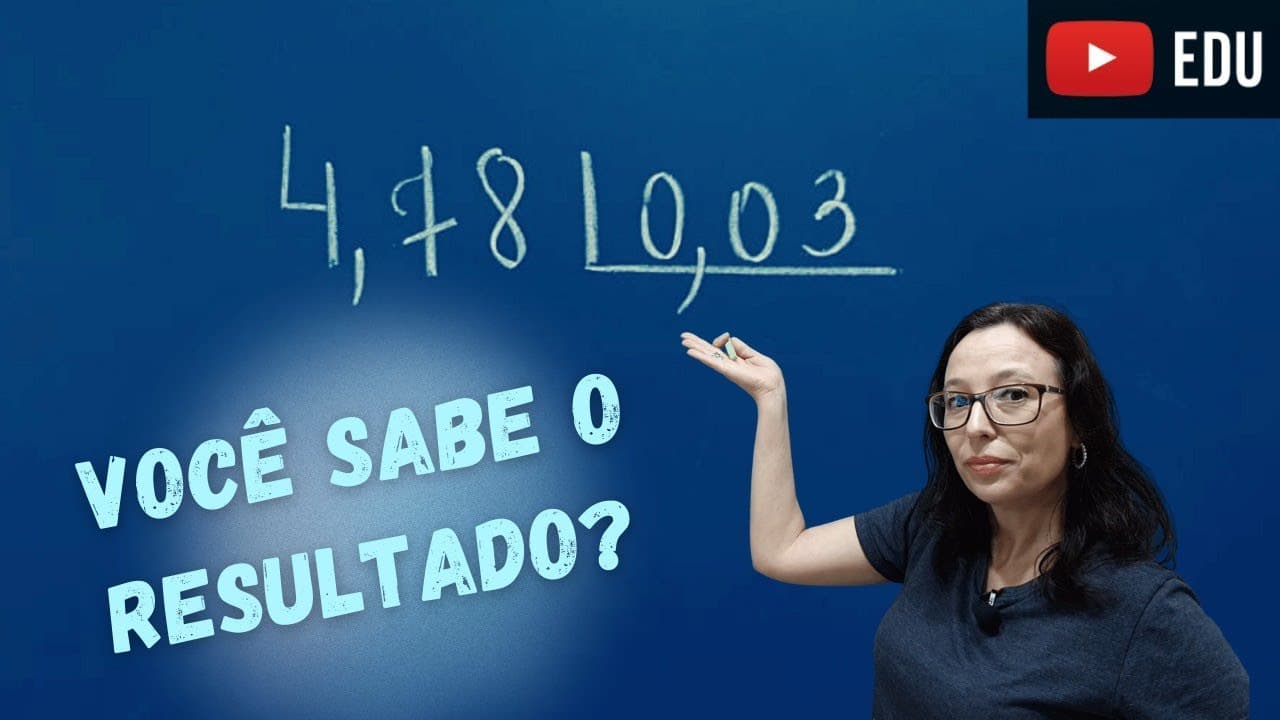 Thumbnail: NÚMEROS DECIMAIS - Divisão com Números Decimais - Professora Angela Matemática