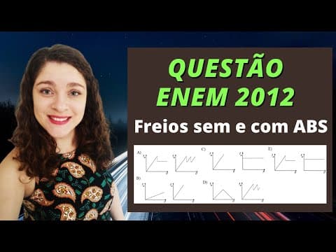 Thumbnail da aula: Questão de dinâmica Enem 2012 / " Os freios ABS são uma importante medida ...