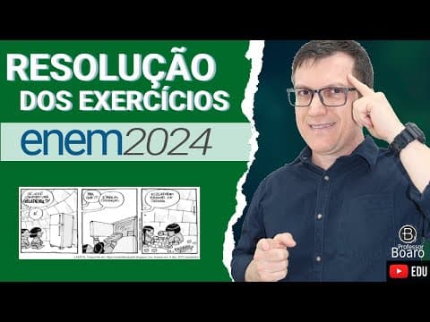 Thumbnail da aula: ENEM 2024 RESOLUÇÃO dos EXERCÍCIOS – (QUESTÃO 129 Caderno VERDE) A tirinha ilustra esquimós dentro d