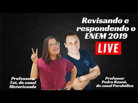 Thumbnail da aula: REVISANDO E RESPONDENDO O ENEM 2019 I ft. Tat do Historizando