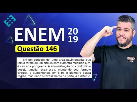 Thumbnail da aula: ✅ QUESTÃO 146 ENEM 2019 (Caderno Amarelo) 👉🏻 Em um condomínio, uma área pavimentada