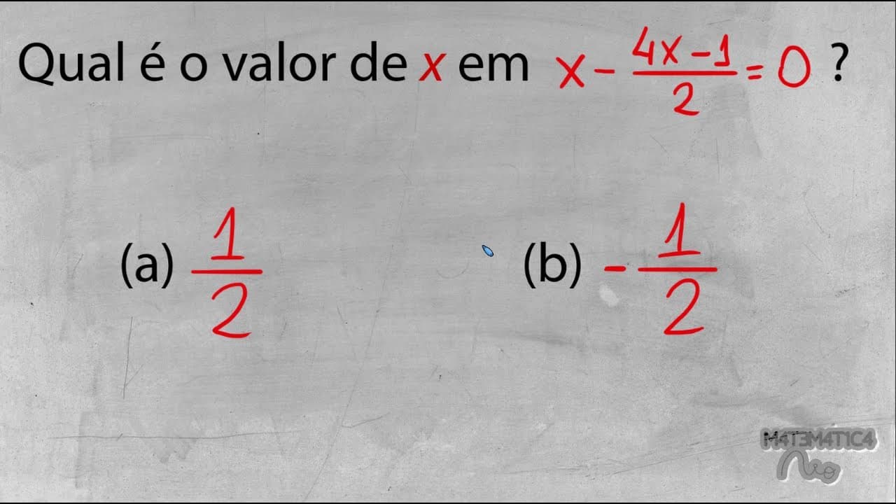 Thumbnail: PEGADINHA da Equação com Fração e Sinal de Menos