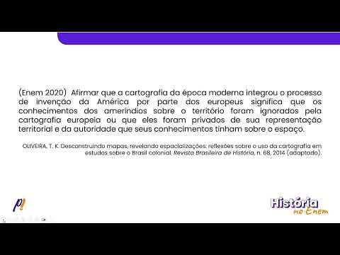 Thumbnail da aula: ENEM 2020 - IDADE MODERNA: AS REVOLUÇÕES QUE MUDARAM O MUNDO | Afirmar que a cartografia...