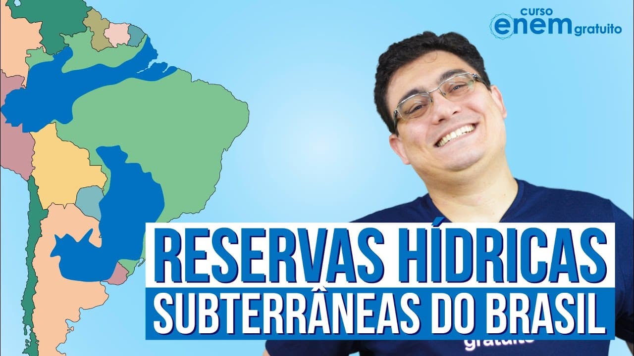 Thumbnail: RESERVAS HÍDRICAS SUBTERRÂNEAS DO BRASIL (AQUÍFEROS) | Resumo de Geografia para o Enem