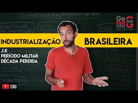 Thumbnail da aula: Industrialização Brasileira | Período JK | Militar e Década de 80 | Aula 02