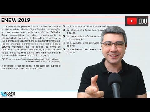 Thumbnail da aula: Azul 132 ENEM 2019 nova versão | Física | Pupila Moken