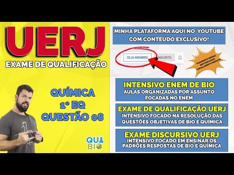 Thumbnail da aula: UERJ 2024 - 1o EQ - Questão 8 - O ânion superóxido é uma espécie química oxidante que possui dois át