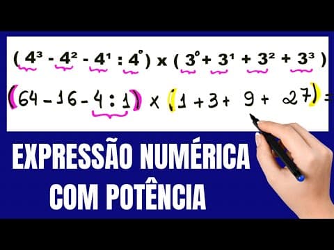 Thumbnail da aula: EXPRESSÃO NUMÉRICA COM MUITA POTÊNCIA!!!! Vem que eu te ensino!!!