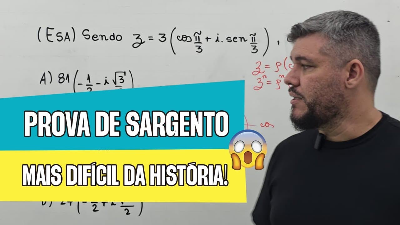 Thumbnail: Questão de Números Complexos que caiu em Concurso Militar