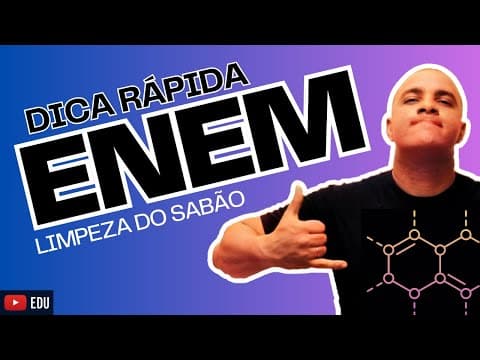 Thumbnail da aula: Como o sabão funciona? Como funciona a ação de limpeza do sabão? Como funciona o sabão quimicamente?