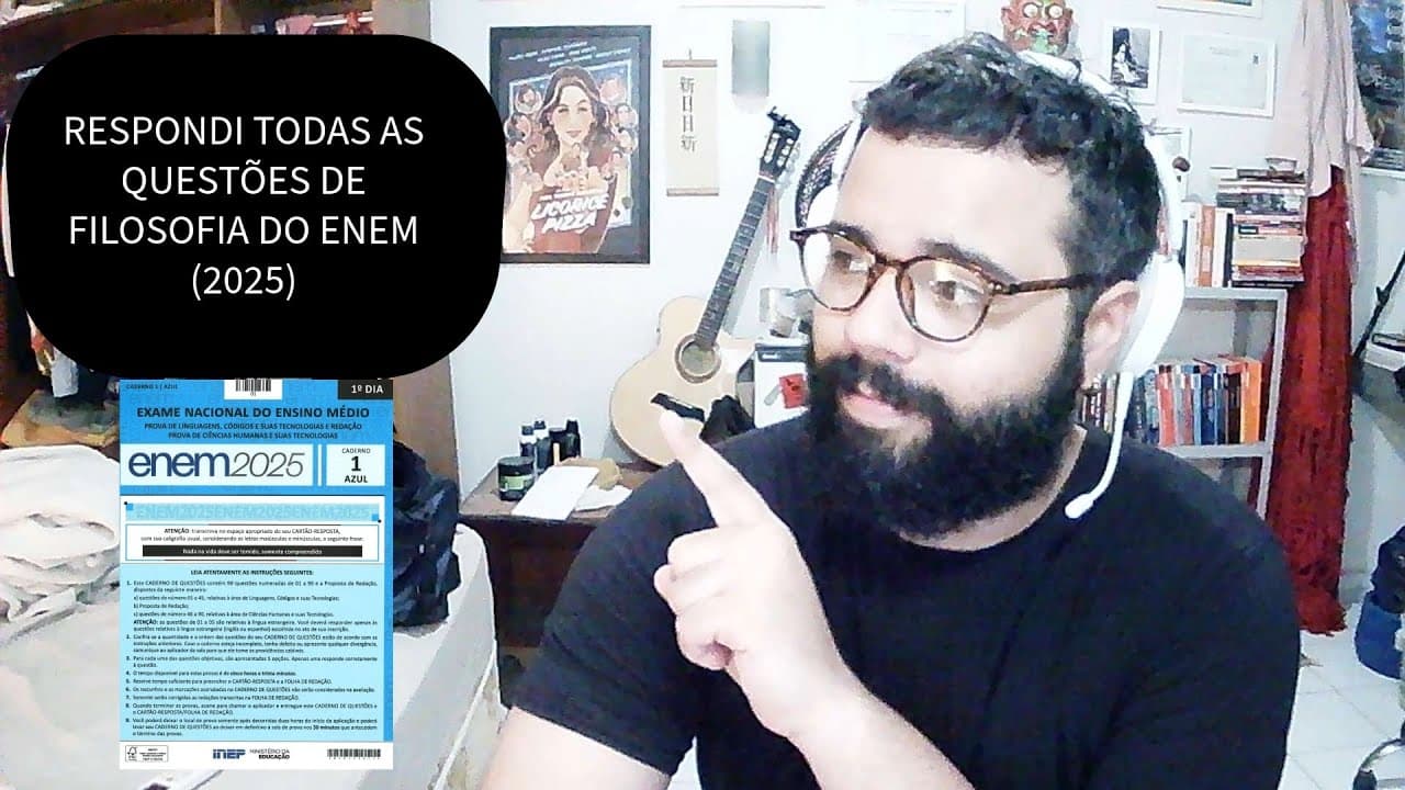 Thumbnail: RESOLVENDO TODAS AS QUESTÕES DE FILOSOFIA DO ENEM (2025)