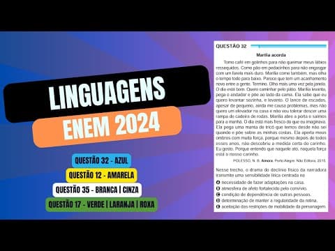 Thumbnail da aula: Resolução questão 32 (PROVA AZUL) | Linguagens ENEM 2024