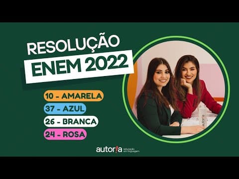 Thumbnail da aula: Enem 2022 / Enem 2022 Digital - Autoria Linguagem - Questão 10 | Linguagens, prova amarela