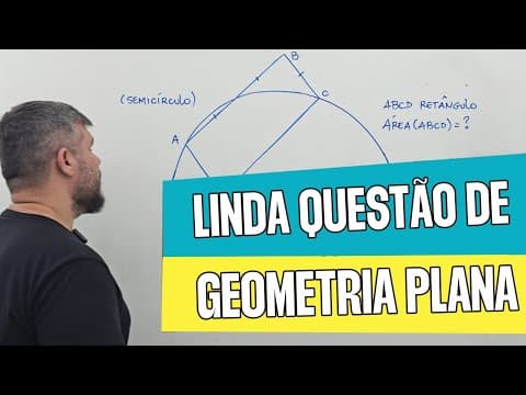Thumbnail da aula: Olha que questão bonitinha de área de figuras planas 😍