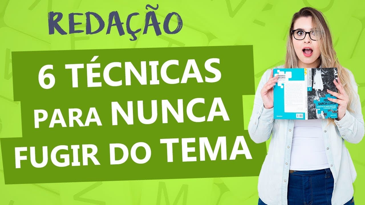 Thumbnail: FUGA DO TEMA NUNCA MAIS - TÉCNICAS PRÁTICAS - Aula 11 - Profa. Pamba - Redação