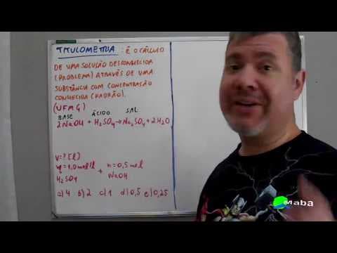 Thumbnail da aula: MABA VESTIBULARES - UFMG - MG - QUESTÃO 07 - TITULOMETRIA - QUÍMICA