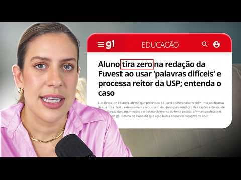 Thumbnail da aula: Professora de Português Analisa Redação que Tirou Zero Por Causa do Vocabulário