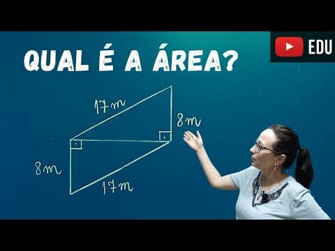 Thumbnail da aula: Teorema de Pitágoras e Área do Triângulo - Questão de Concurso - VUNESP - Professora Angela