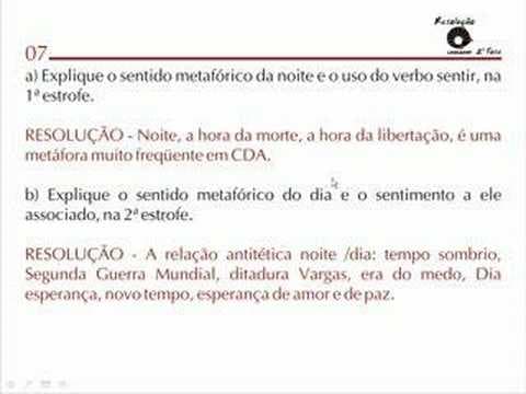 Thumbnail da aula: POR 05, 06, 07 e 08 Resolução UNICAMP 2ª Fase