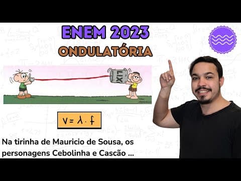 Thumbnail da aula: ENEM 2023 - Na tirinha de Mauricio de Sousa, os personagens Cebolinha e Cascão fazem uma brincadeira