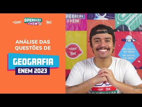 Thumbnail da aula: Comentando QUESTÕES DE GEOGRAFIA | ENEM 2023 | Me Salva! ENEM