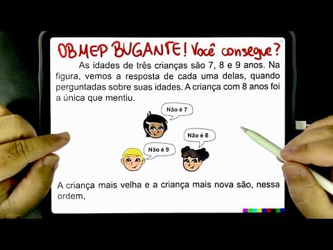 Thumbnail da aula: 🔥 QUEM É A CRIANÇA MENTIROSA?! 😱 Questão VIRAL da OBMEP 2023 que deixou TODO MUNDO BUGADO!
