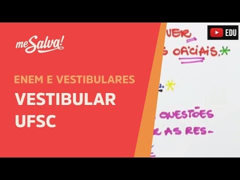 Thumbnail da aula: UFSC: dicas para mandar bem! - Me Salva!