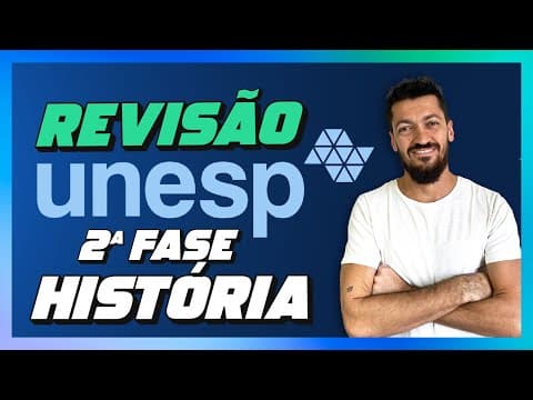 Thumbnail da aula: REVISÃO UNESP 2026 2ª FASE: HISTÓRIA