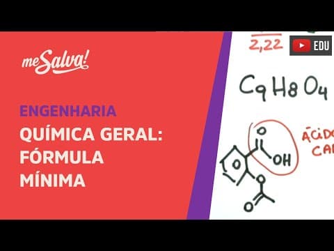 Thumbnail da aula: Me Salva! ETQM01 - Fórmula Mínima - Química Geral
