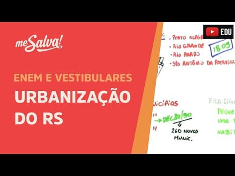 Thumbnail da aula: Urbanização do RS - Geografia UFRGS - Me Salva!