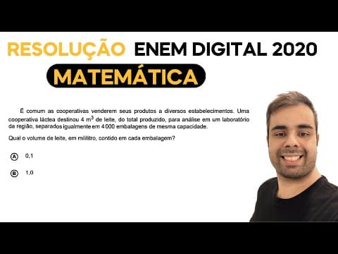 Thumbnail da aula: ENEM DIGITAL 2020 - É comum as cooperativas venderem seus produtos a diversos estabelecimentos. Uma